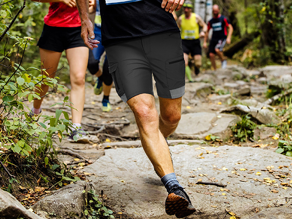 MEN''S HIKING SHORTS BLACK