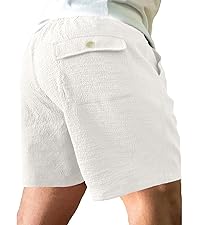 HOTake Men&amp;amp;#39;s Casual Shorts Summer Beach Shorts Drawstring Elastic Waist Shorts
