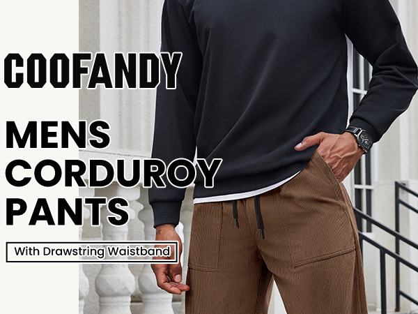 men casual corduroy pants