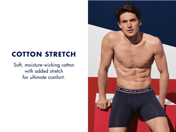 Cotton Stretch: Soft, moisture-wicking cotton with added stretch for ultimate comfort.