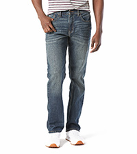 Waist-down image of male model wearing Levi''s denim