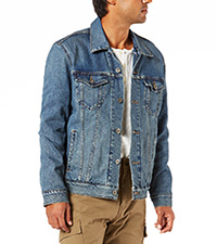 Image of male model wearing Levi''s jacket
