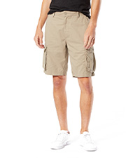 Waist-down image of male model wearing Levi''s shorts