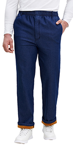 fleece lined jeans for men