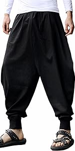 harem pants black