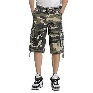 DGWZ Camo Cargo Shorts For Men