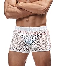Mens Mesh Shorts Sexy Boxers See Through Boxers for Men