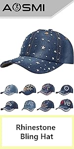 Rhinestone bling hat