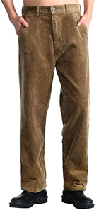 front flat corduroy pants
