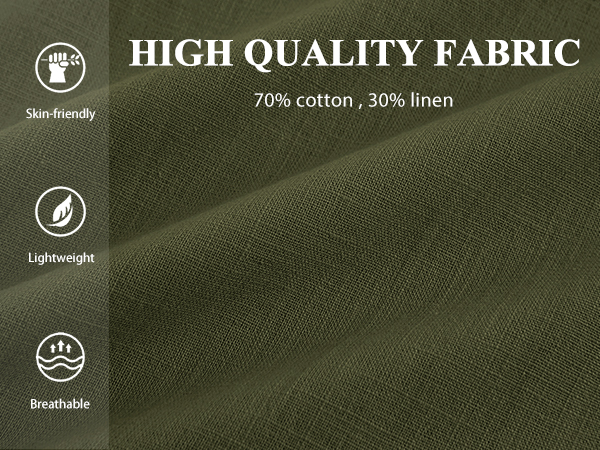 Mens Cotton Linen Pants Casual Elastic Waist Lightweight Pleats Yoga Beach  with Pockets