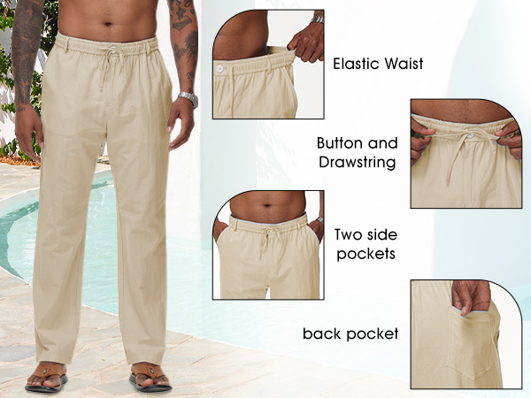 mens linen beach pants mens yoga pants summer pants for men