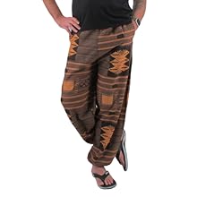 Love Quality Baggy Printed Pants Brown