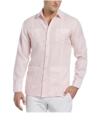 100% Linen Four-Pocket Long Sleeve Button Down Guayabera Shirt