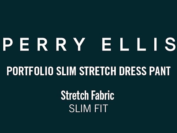 Perry Ellis Portfolio Men''s Slim Fit Stretch Active Waistband Dress Pant