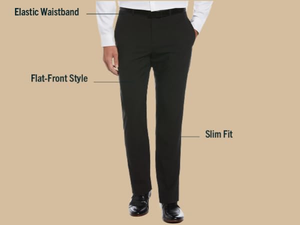 Perry Ellis Men''s Solid Stretch Suit Pant