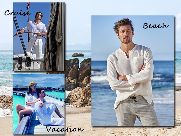 Men&#39;s 2 Piece Linen Outfits