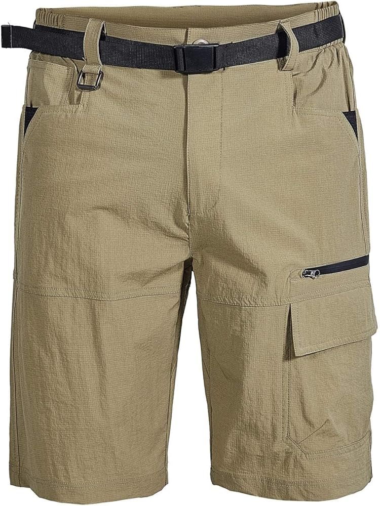 Mr.Stream Men's Outdoor Climbing Camping Quick Drying Casual Multi Pocket Stretch Cargo Shorts