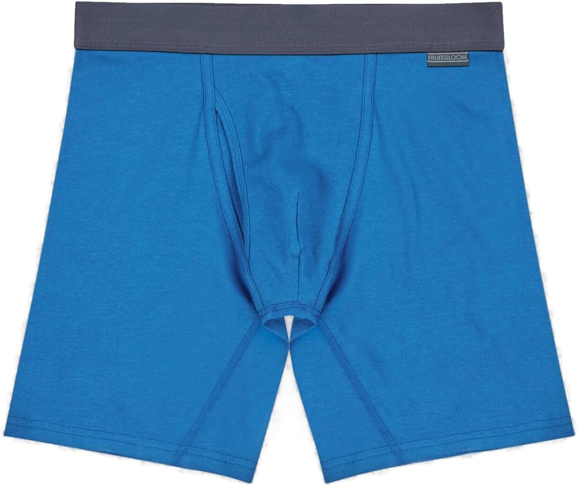 Fruit of the Loom Mens Crafted Comfort Boxer Briefs Extended Sizes 3 Pack, 3XL, Assorted
