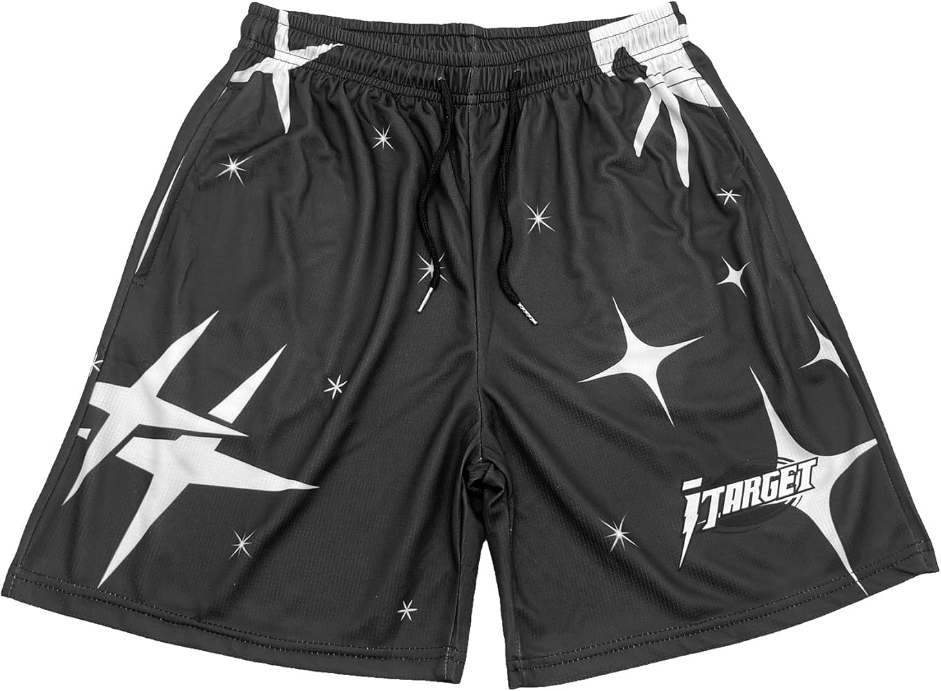 DIOTSR Mens Retro Casual Graphic Shorts Elastic Waistband Streetwear Athletic Basketball Running Active Shorts