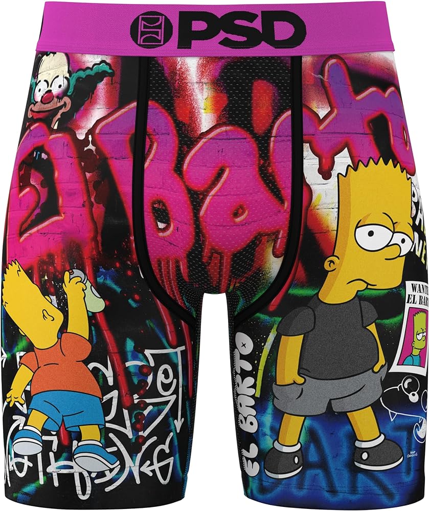 PSD Men's Simpsons Boxer Briefs - Breathable and Supportive Men's Underwear with Moisture-Wicking Fabric