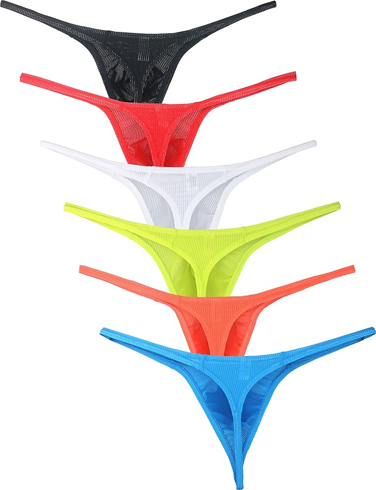 IKINGSKY Men's Pouch G-string Underwear Big Package Y-Back Panties Breathable Bulge Thong