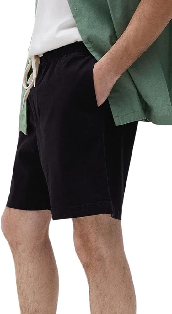 PacSun Men's Black Twill Volley Shorts