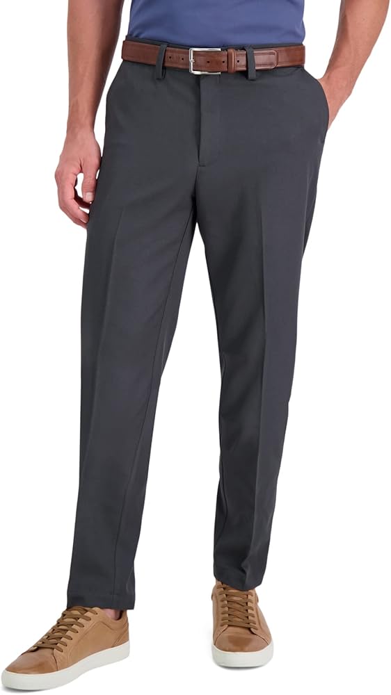 HAGGAR Mens Cool 18 Pro Slim Fit Flat Front Pant