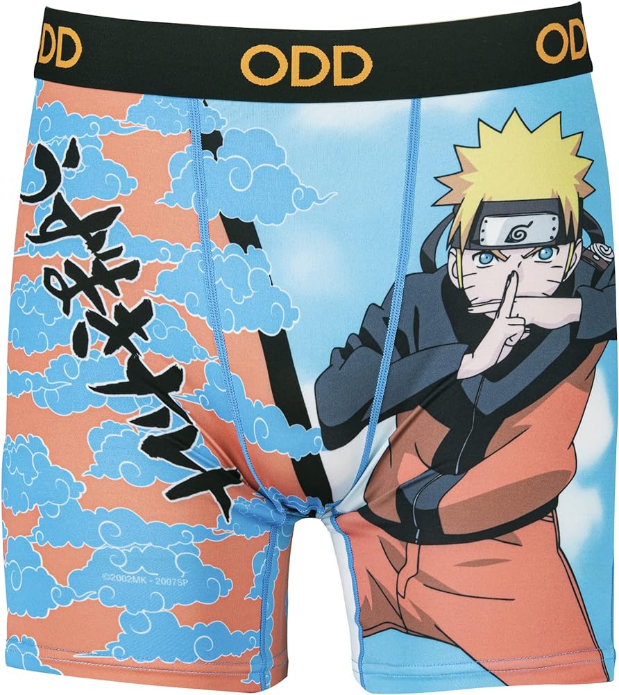 Odd Sox, Naruto Shippuden Character Anime Men's Underwear Boxer Briefs, Assorted