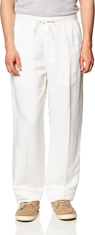 Cubavera Men's Linen-Blend Pants with Drawstring (Size Small-5x Big & Tall)