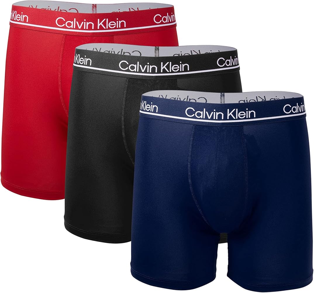 Calvin Klein Men`s Microfiber Stretch Boxer Briefs 3 Pack (Medium, Black(NP2444-003)/O_R)