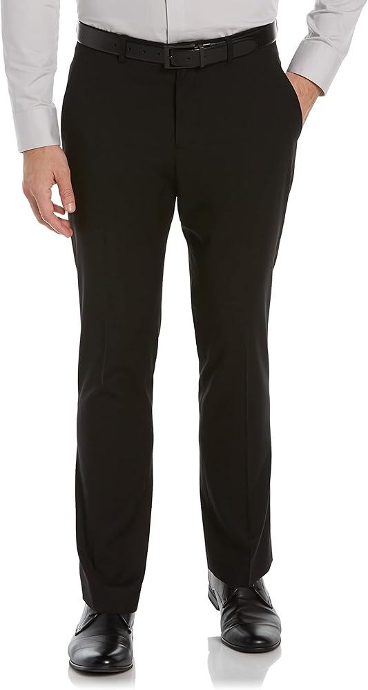 Perry Ellis Portfolio Men's Slim Fit Stretch Active Waistband Dress Pant