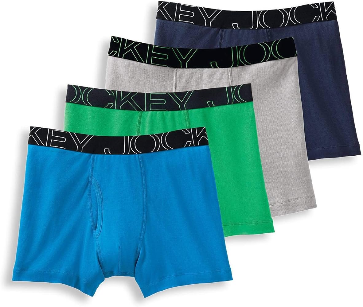 Jockey Men's Underwear ActiveBlend Boxer Brief - 4 Pack