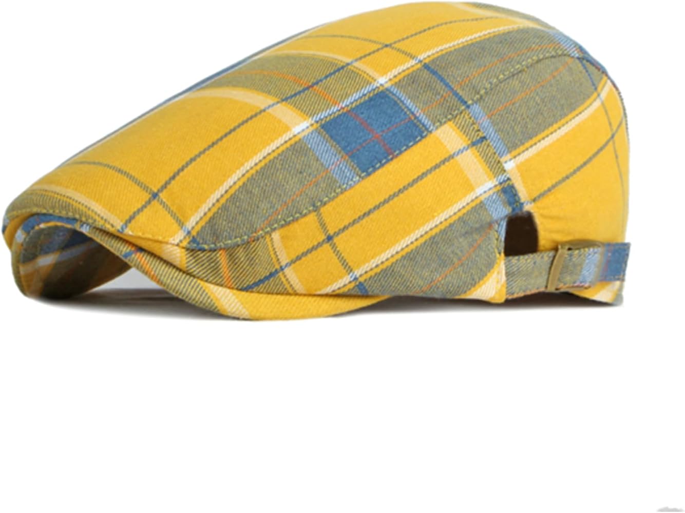 meioro Men's Striped Plaid Newsboy Hat Cabbie Beret Ivy Flat Cap Adjustable Gatsby Hat Hunting Driving Adjustable Cap
