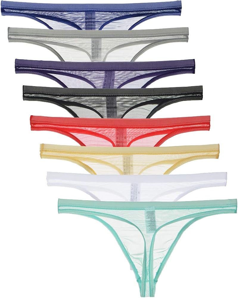 Men's Thongs Transparent Super Thin Underpants